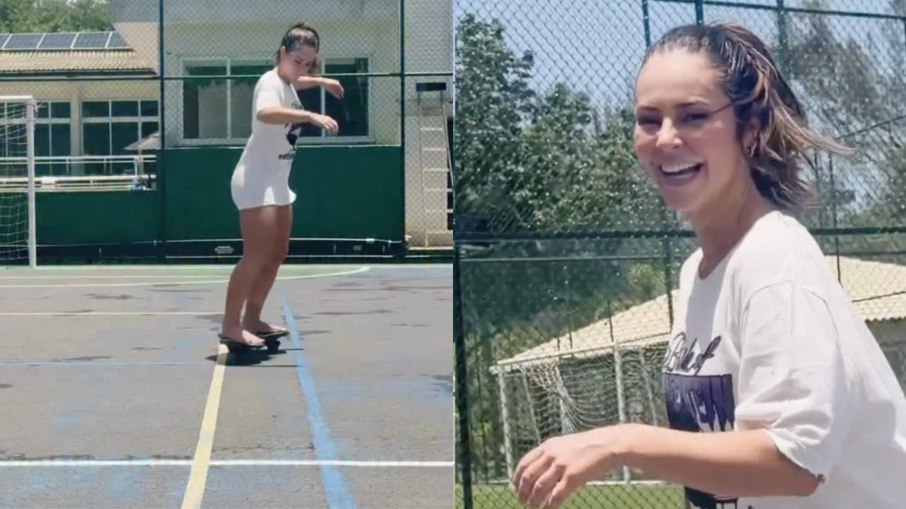 Paolla Oliveira já se aventurou na prática de Skate.
