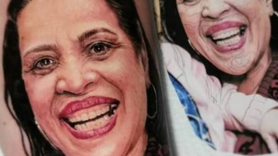 Rafael Duarte tatuou imagem da mãe Germana, morta aos 59 anos