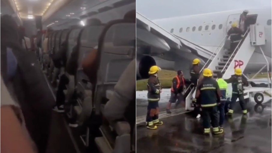 Avião derrapou em pista do Aeroporto de Florianópolis (SC) nessa quarta-feira (12)