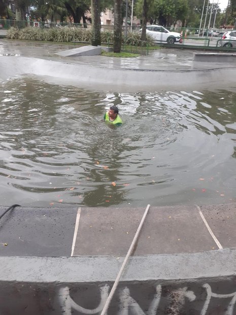 Pista de Skate na Praça Palmares, em Santos