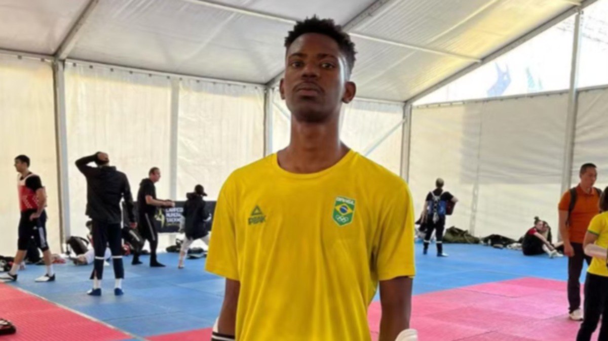 Gabriel Campolina Santos, lutador da seleção brasileira de taekwondo