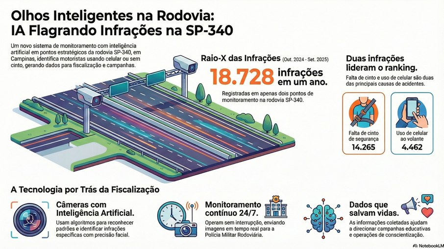 Equipamentos registraram 18.728 infrações entre outubro de 2024 e setembro de 2025