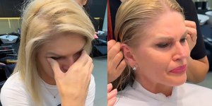 Val Marchiori enfrenta câncer e se emociona ao cortar cabelo