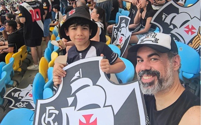 Chico e Vinicius Antunes em jogo do Vasco, no Maracanã