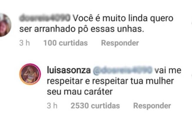 Luísa Sonza responde internauta comprometido: 