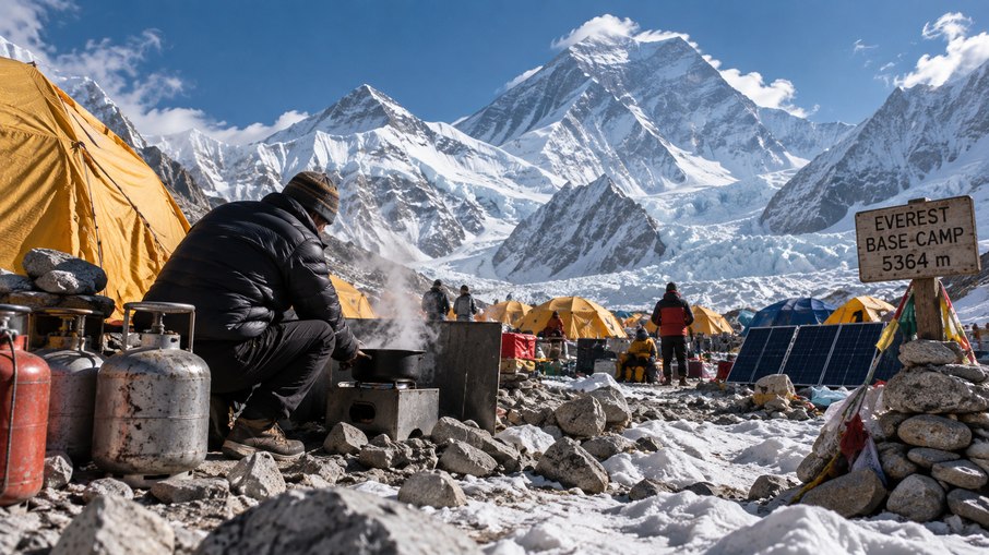 Urina de alpinistas do Monte Everest contribui para o derretimento da geleira Khumbu