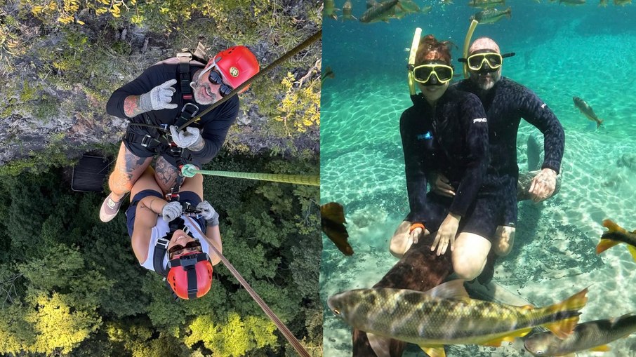 O chef Henrique Fogaça escolheu o destino para passar o carnaval deste ano ao lado da esposa Carine Ludvic