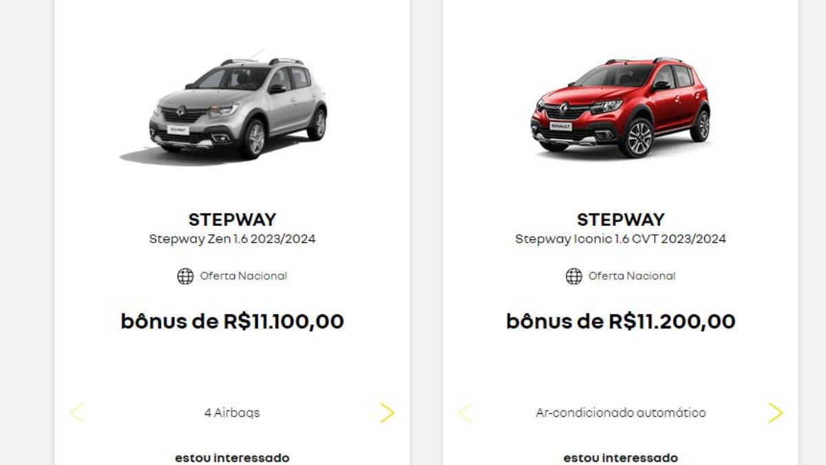 Bonus de mais de 10 mil Reais no Stepway