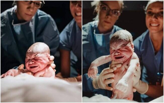 A fotógrafa norte-americana Megan Mattiuzzo decidiu clicar as próprias fotos de parto e o resultado é emocionante 