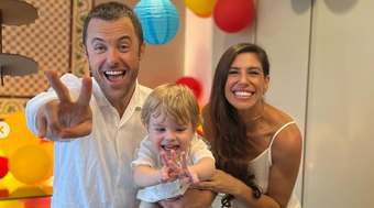 Kayky Brito e esposa celebram aniversário de filho após suposta crise