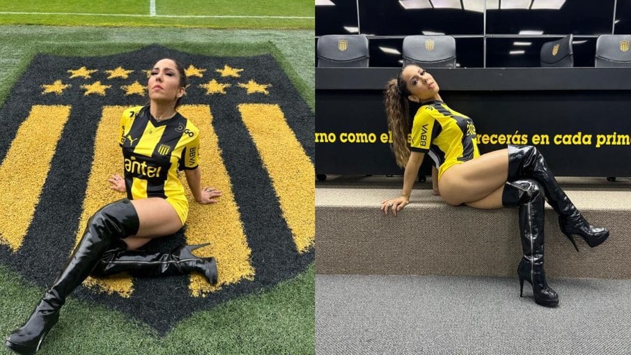 Mulher Melão sensualiza no estádio do Peñarol