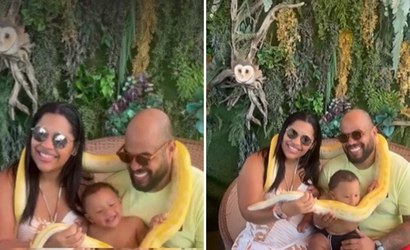 Criança morde cobra durante foto em passeio turístico