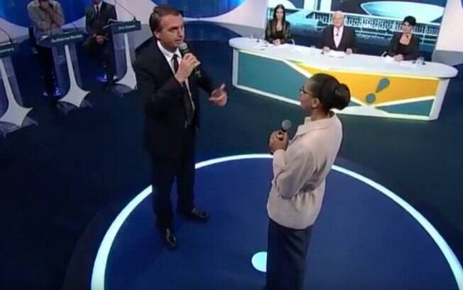 Debate da RedeTV! foi mais calmo, mas clima esquentou entre Bolsonaro e Marina Silva