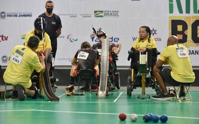 Brasil celebra conquista de sete medalhas na Copa do Mundo de bocha no Parque Olímpico Brasil celebra conquista de sete medalhas na Copa do Mundo de bocha no Parque Olímpico