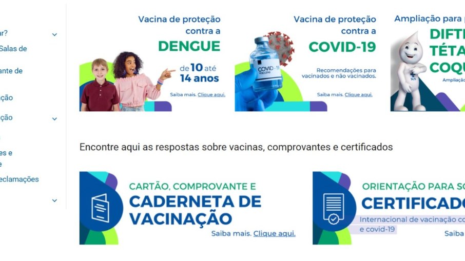 Conteúdos importantes sobre vacinação estão disponíveis no site