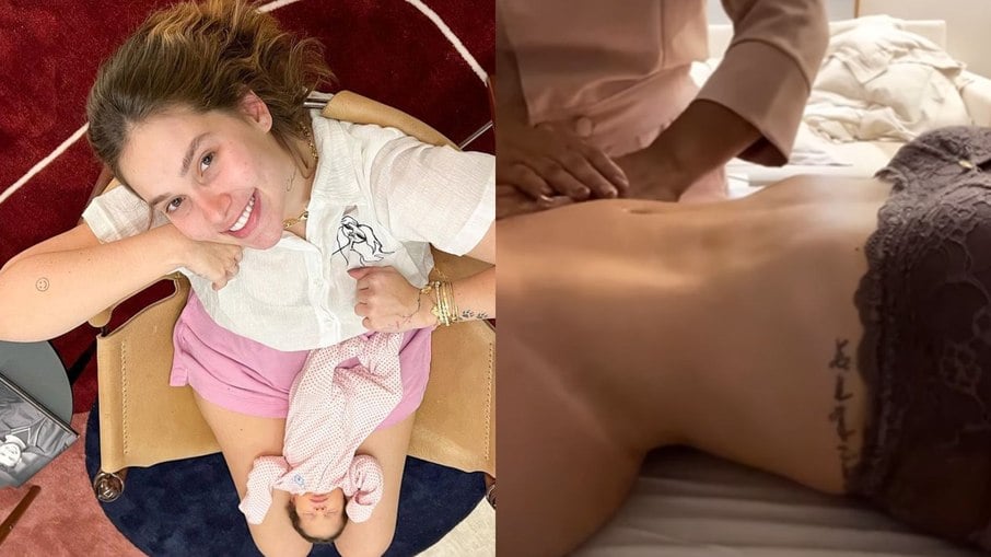 Virginia Fonseca mostrou massagem na barriga poucos dias após o parto