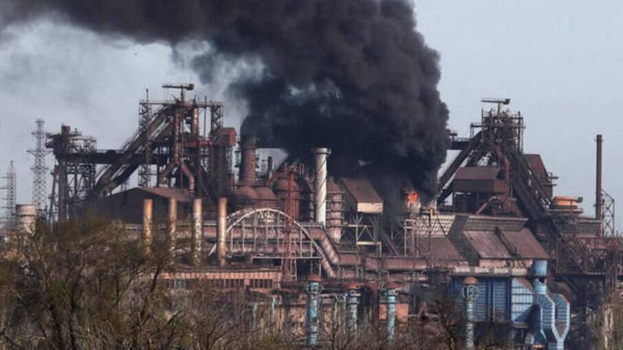 A siderúrgica Azovstal em Mariupol