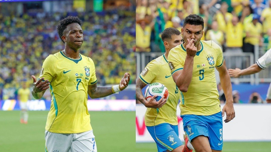 Vini Jr e Casemiro tiveram rendimentos destintos na Copa do Mundo Vini Jr e Casemiro tiveram rendimentos destintos na Copa do Mundo