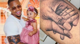 Léo Santana faz tattoo em homenagem à filha