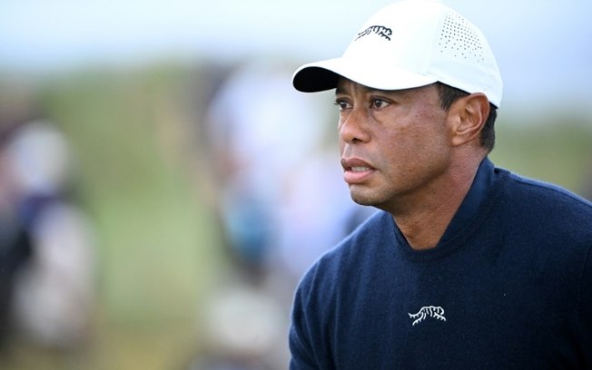 O golfista americano Tiger Woods disputa o 152º Open Championship no Royal Troon