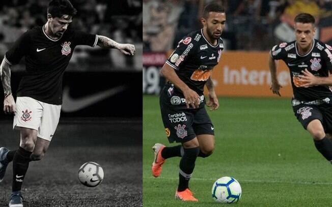 Nova camisa do Corinthians: sem e com os patrocinadores