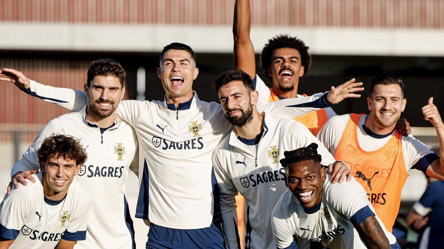 Elenco de Portugal em treinamento nesta Data FIFA Elenco de Portugal em treinamento nesta Data FIFA