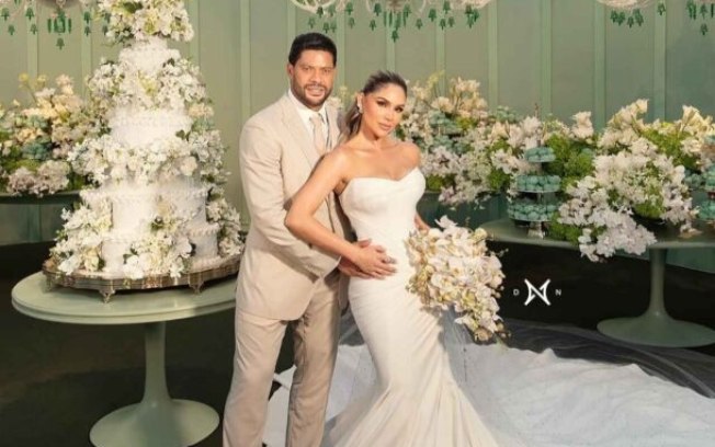 Hulk e Camila Ângelo fizeram altos investimentos na segunda festa do casamento com direito à atrações de grandes nomes da música