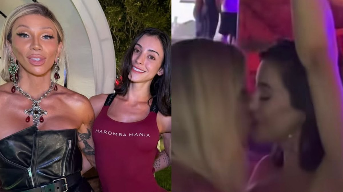 Bella Longuinho protagoniza beijão com Maya Massafera durante festa no Rancho Bella Longuinho protagoniza beijão com Maya Massafera durante festa no Rancho