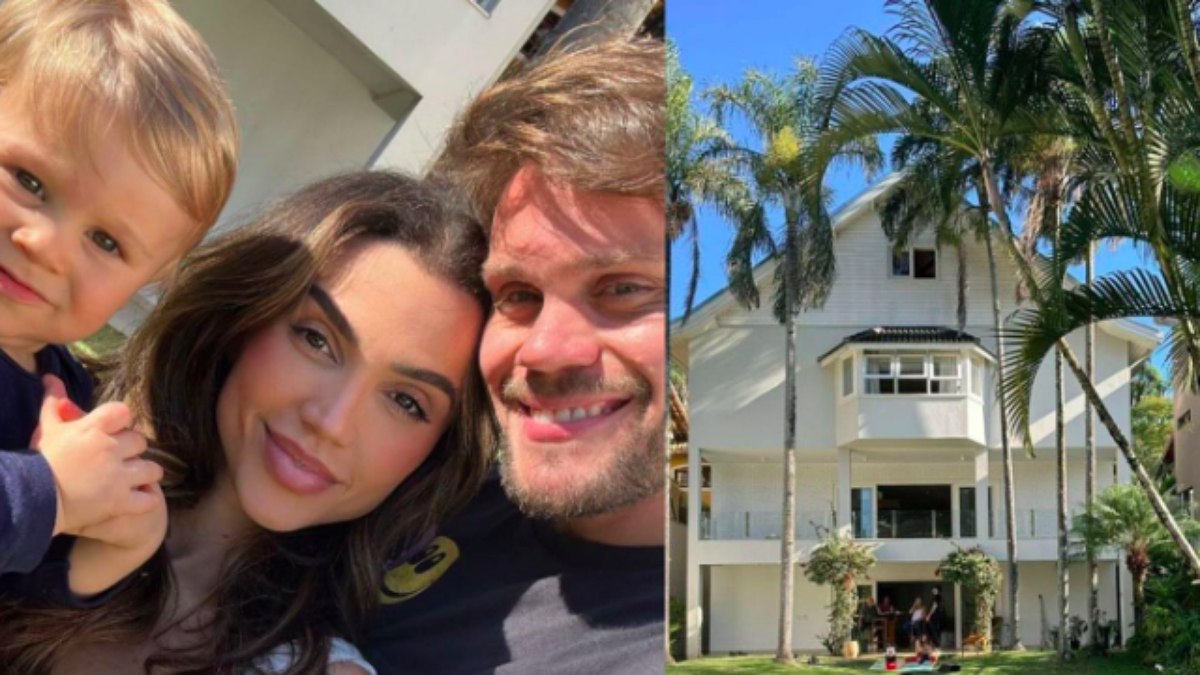 Paula Amorim e o Breno Simões se mudaram com o filho para uma mansão