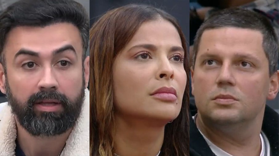 Bruno Tálamo, Gyselle Soares e Thiago Servo estão na zona de risco de 'A Grande Conquista'