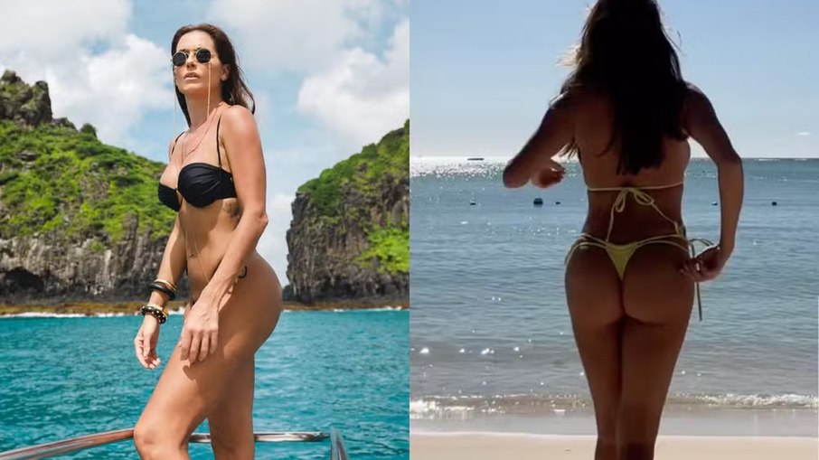 Deborah Secco está aproveitando um dia de praia