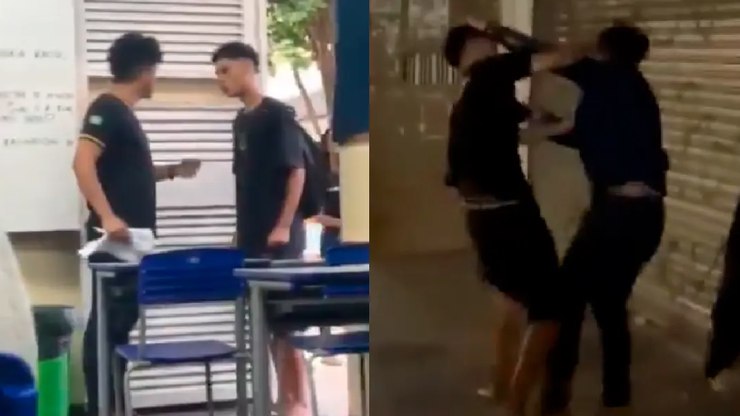 Professor e aluno trocam socos após discussão em escola