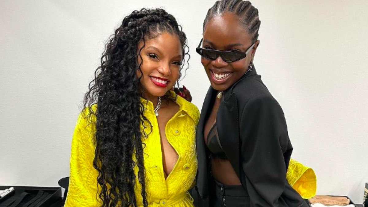 Clara Moneke encontrou Halle Bailey na Semana de Moda de Milão