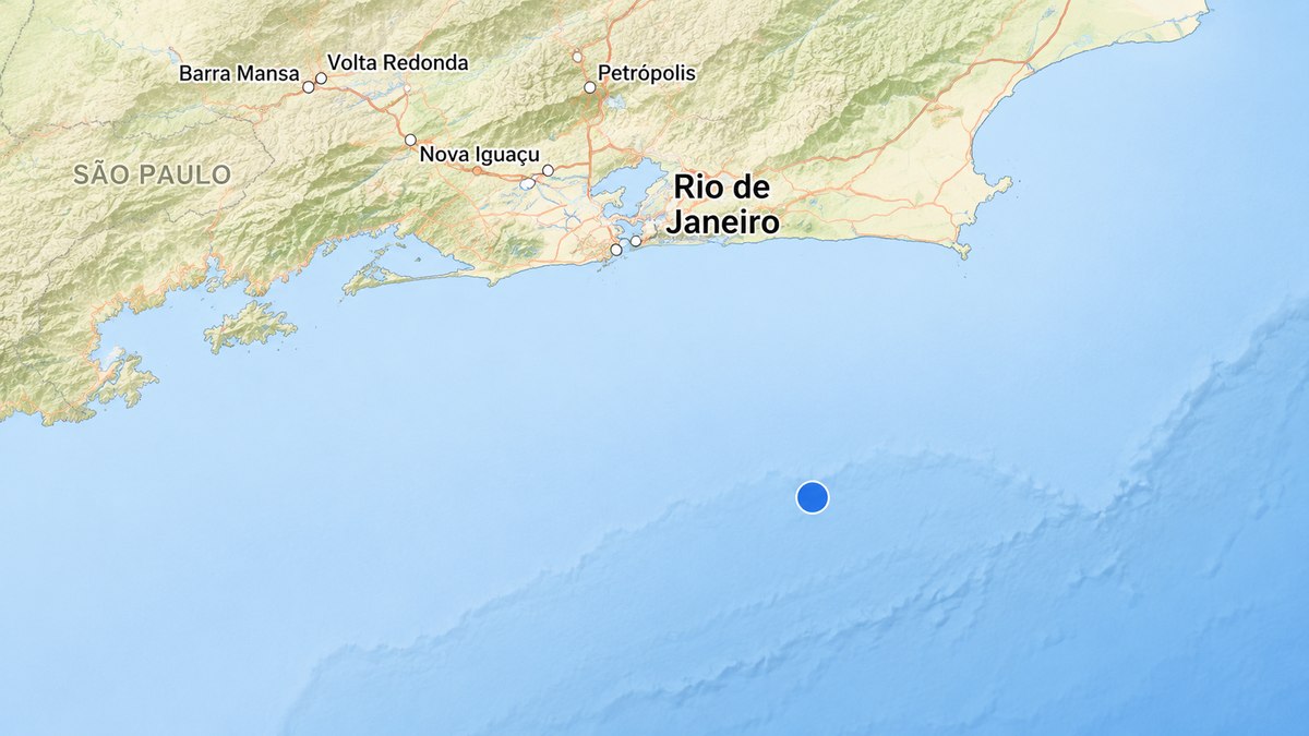 Rio de Janeiro tem tremor de terra de 3,3 de magnitude
