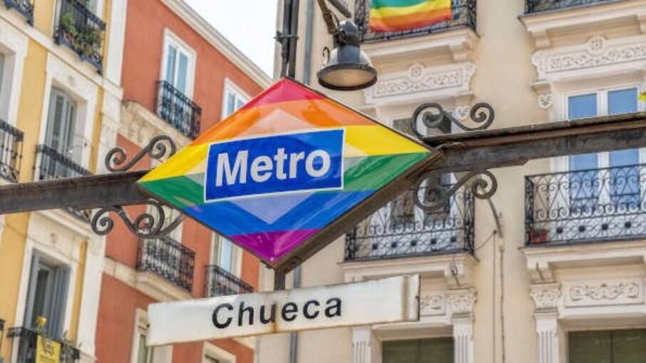Metrô do bairro Chueca, em Madrid, Espanha