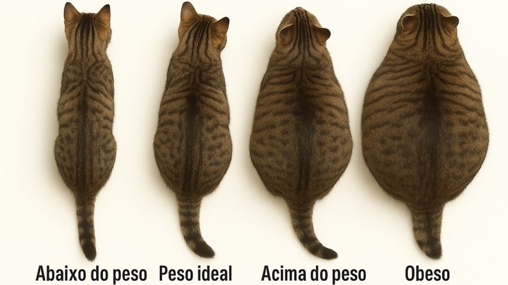 Check-up felino: guia mostra como avaliar o peso do seu gato
