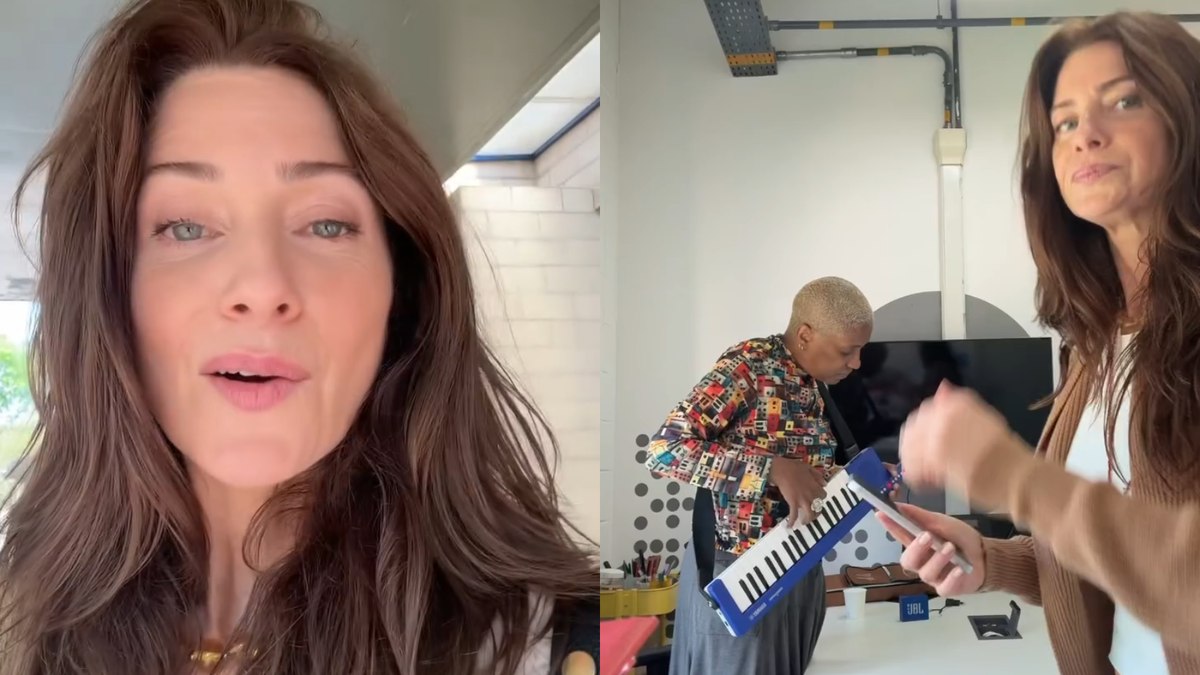 Leticia Spiller em preparação vocal Leticia Spiller em preparação vocal