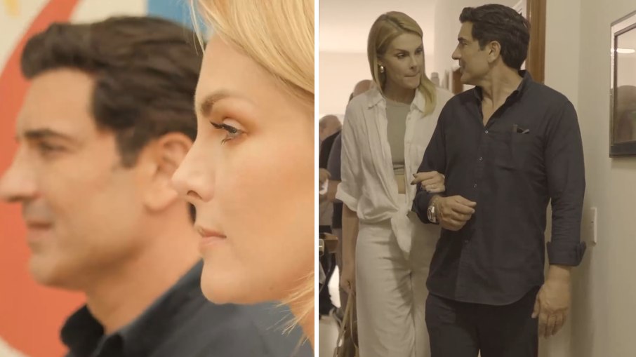 Ana Hickmann e Edu Guedes visitam isntituição social