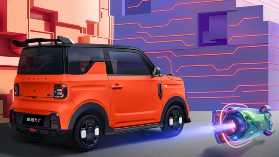 Traseira do Geely Panda Mini exibe o visual da nova versão lançada no mercado chinês.