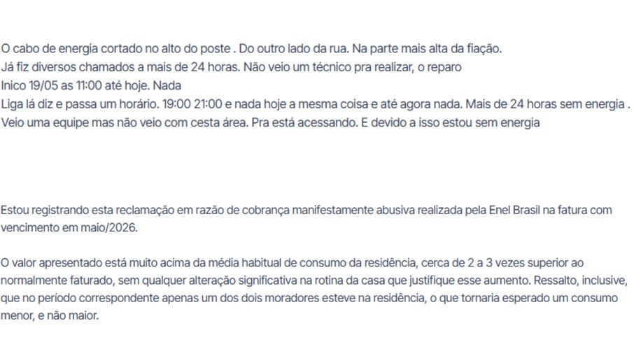 No site do Reclame Aqui a empresa acumulou nos últimos 12 meses cerca de 34.188 reclamações