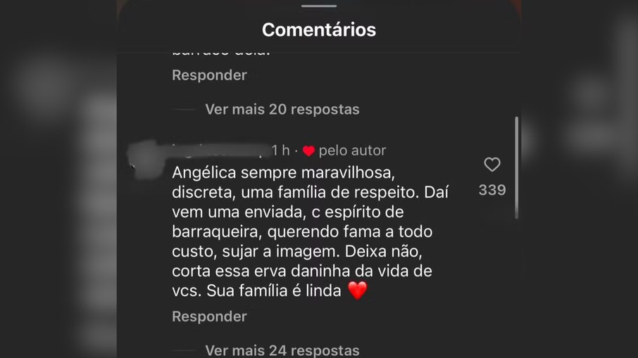 Angélica curte comentário que chama nora de Angélica curte comentário que chama nora de
