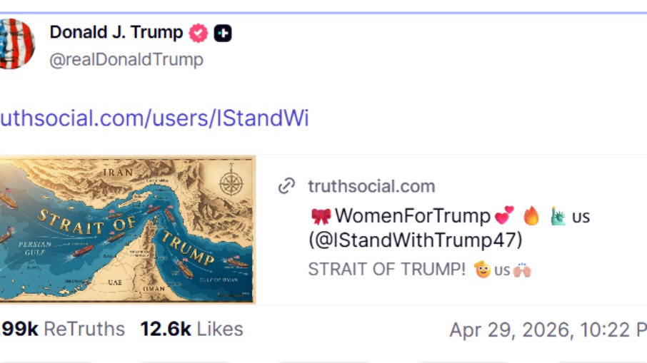 Publicação de Donald Trump