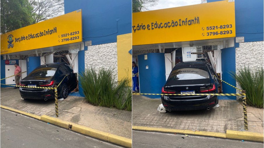 Carro invadiu escola na Zona Sul de São Paulo