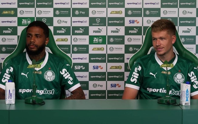 Bruno Fuchs e Micael são apresentados como novos reforços do Palmeiras para 2025