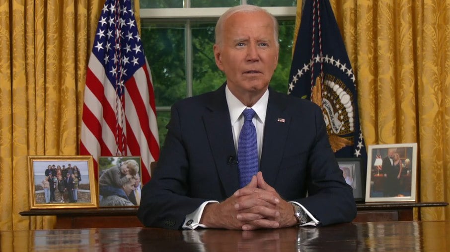 Respondendo a um repórter no Jardim Sul da Casa Branca, Biden disse: 