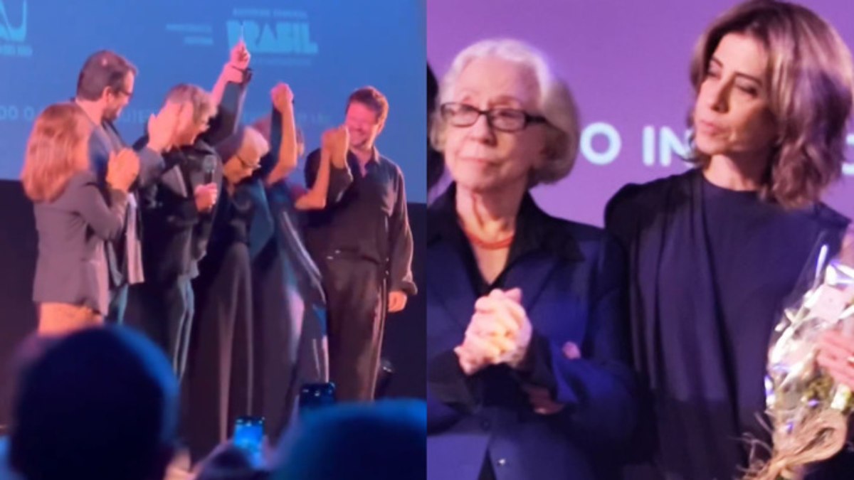 Fernanda Montenegro e parte do elenco e produção de 'Ainda Estou Aqui'