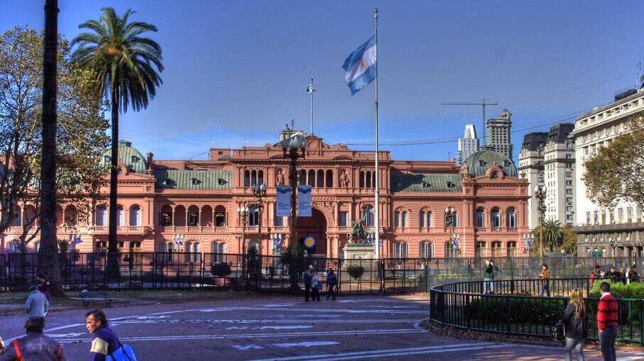 Sede do poder executivo da Argentina, Casa Rosada, em Buenos Aires