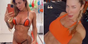 Tati Minerato exibe corpo sensual com biquíni de fita em treino; veja fotos
