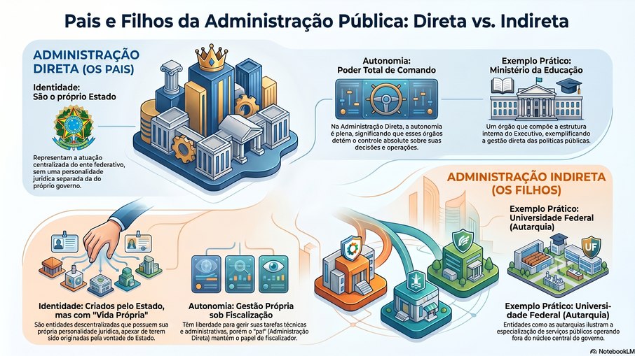 A administração da União se divide em Direta e Indireta que tem funções e estruturas próprias. A administração da União se divide em Direta e Indireta que tem funções e estruturas próprias.