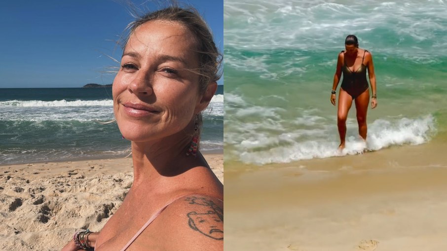 Luana Piovani resgata cliques em praia carioca